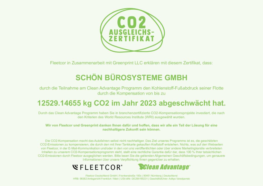 thumbnail of Ihr Clean Advantage®-Zertifikat 2023